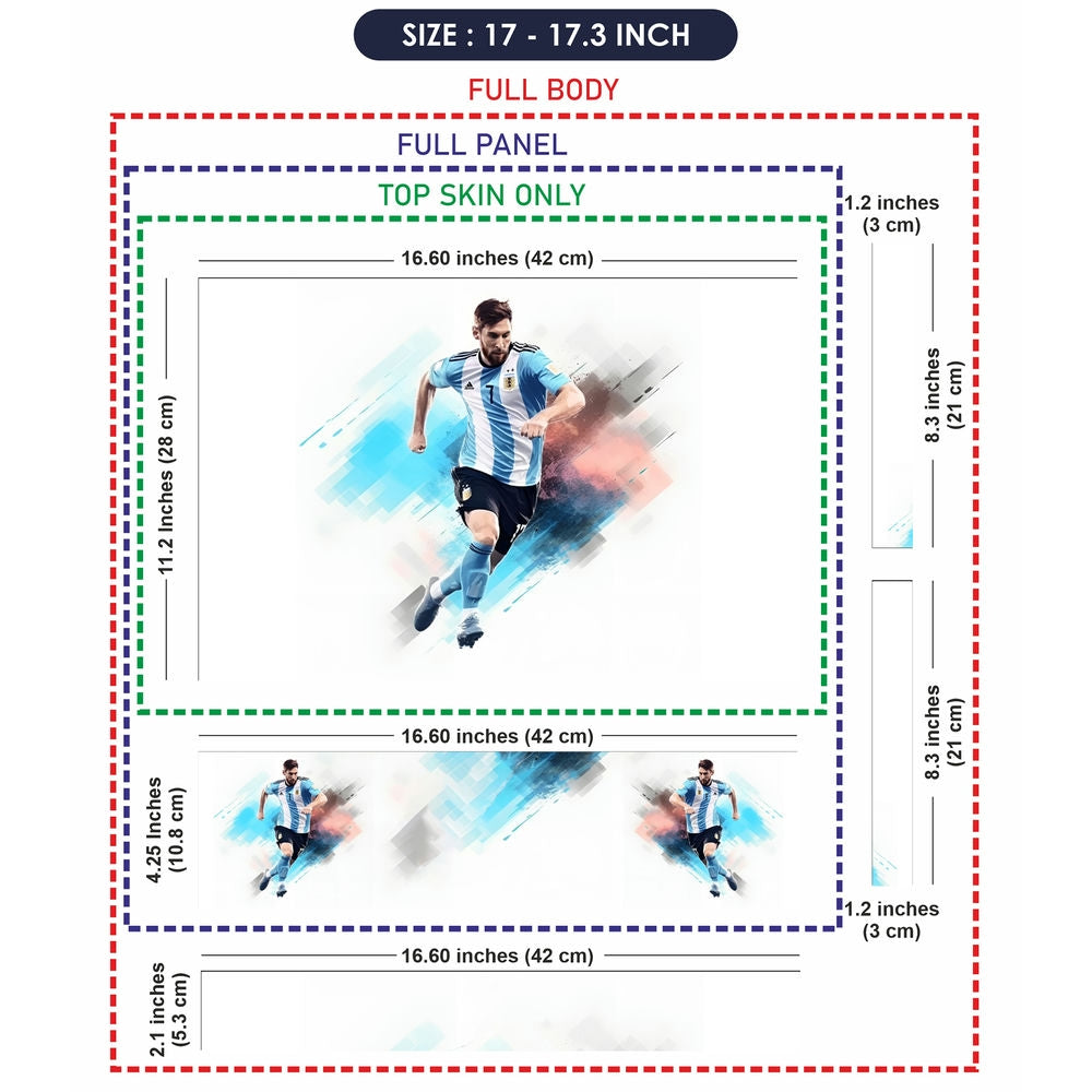 Shop Lionel Messi Artwork Football Laptop Skin | Buy Online Now ...