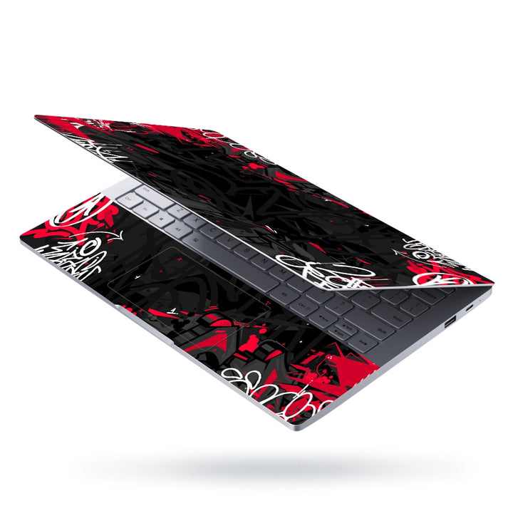 Laptop Skin - Dark Black Flat Urban Street Graffiti