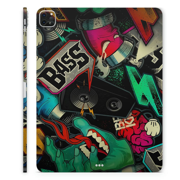 Tablet Back Sticker Bass Sticker Bomb Tablet Skin Wrap - Elevate Your Tablet's Look ...
