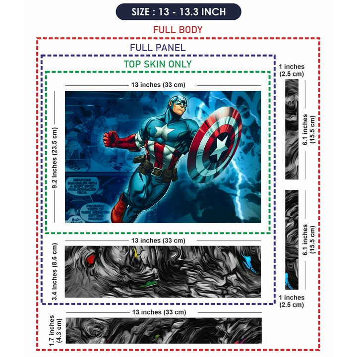 Laptop Skin - Captain Flying Blue Design