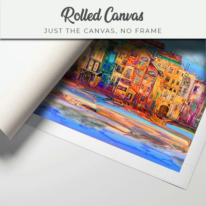 32x20 Canvas Painting - City View Art