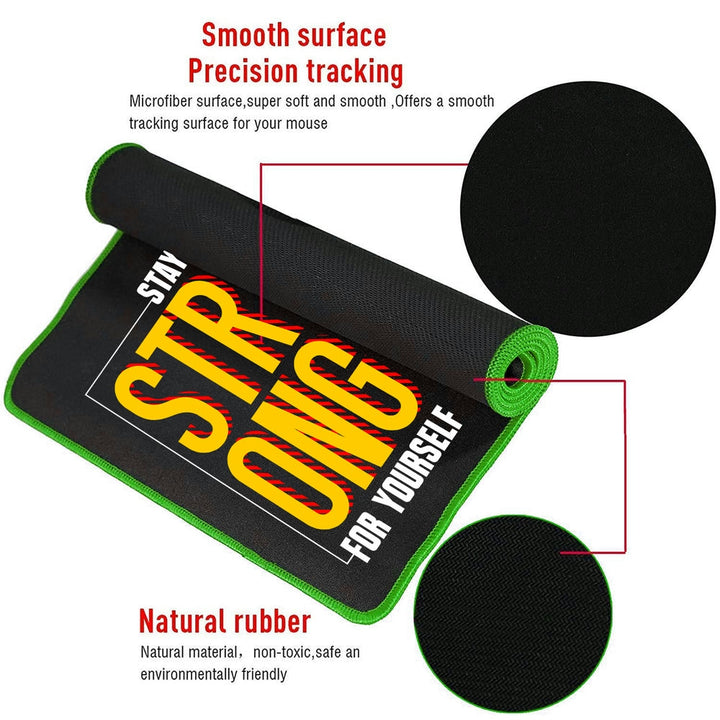 Anti-Slip Extended Desk Mat Gaming Mouse Pad - Stay Strong for Yourself Line