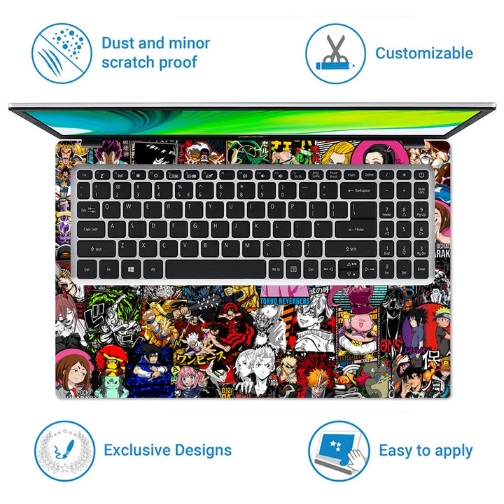 Laptop Skin - Anime Siper Sticker Bomb