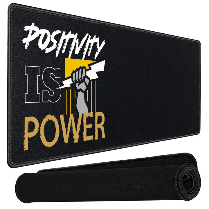 Anti-Slip Extended Desk Mat Gaming Mouse Pad - Positivity Is Power