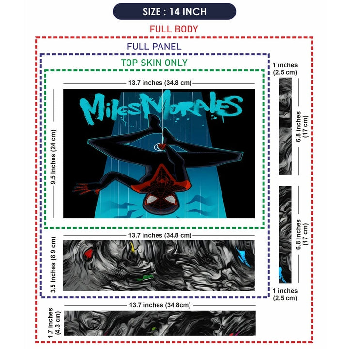 Laptop Skin - Miles Morales Down View