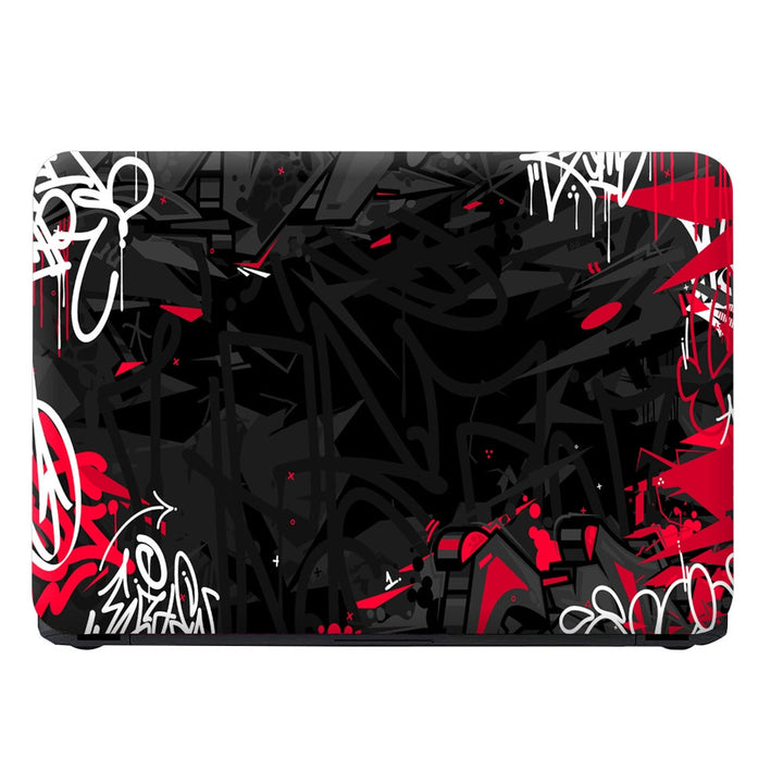 Laptop Skin - Dark Black Flat Urban Street Graffiti