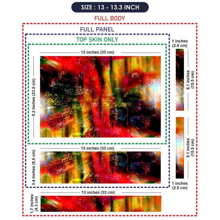 Laptop Skin - Red Yellow Shaded Graffiti