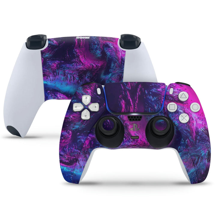 PS5 Controller Skin - Megenta Blue Rock Mesh