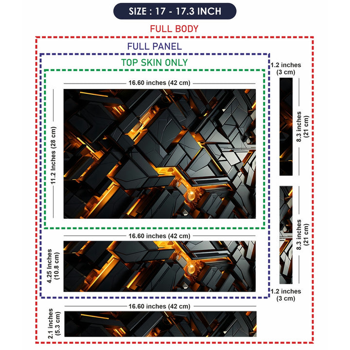 Shop 3D Abstract Gaming Split Back Laptop Skin | Buy Online Now ...