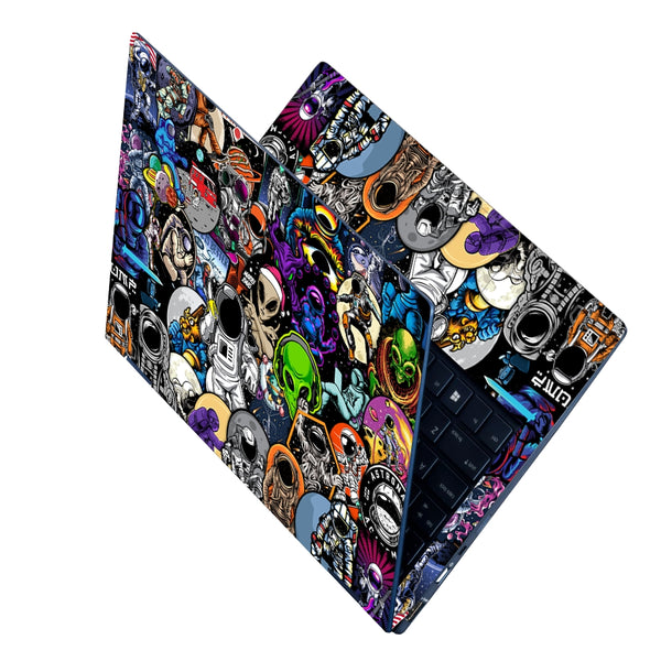 Sticker Bombing Notebook Elevate Your Laptop Style with Vibrant Sticker Bomb Skins | SkinsLegend