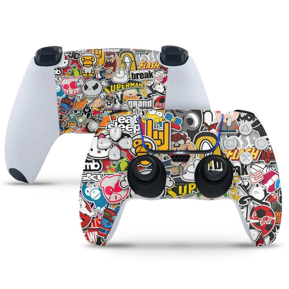 PlayStation 5 Controller Skin - Sticker Bomb Formula Drift – SkinsLegend