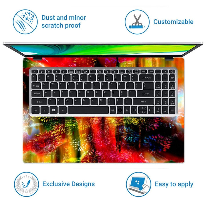 Laptop Skin - Red Yellow Shaded Graffiti