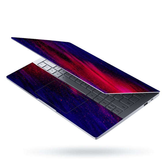 Shop Red Particles on Blue Laptop Skin | Buy Online Now – SkinsLegend