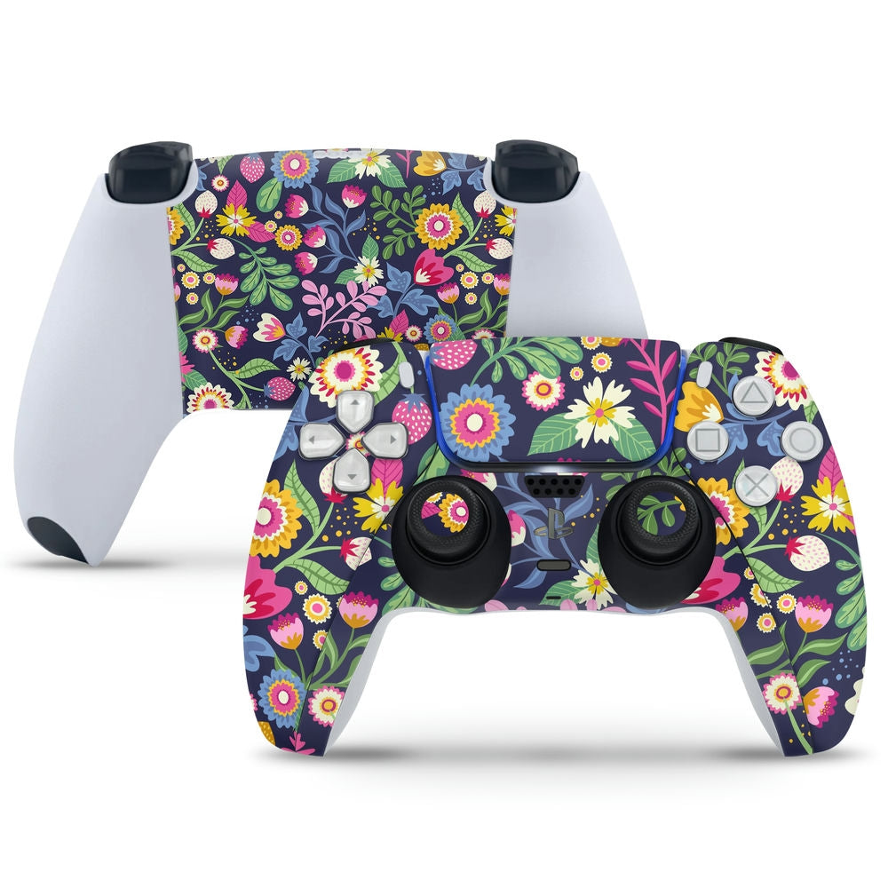 Ps5 Multicolor Controller PlayStation 5 Controller Skin - Multicolor Flower and Leaves – SkinsLegend