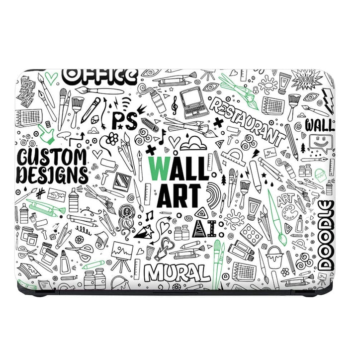 Laptop Skin - Wall Art Doodle