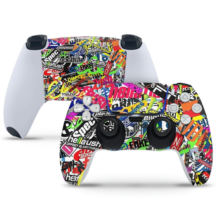 Sticker Bomb Ps4 Controller PlayStation 5 Controller Skin - Sticker Bomb Playseat – SkinsLegend