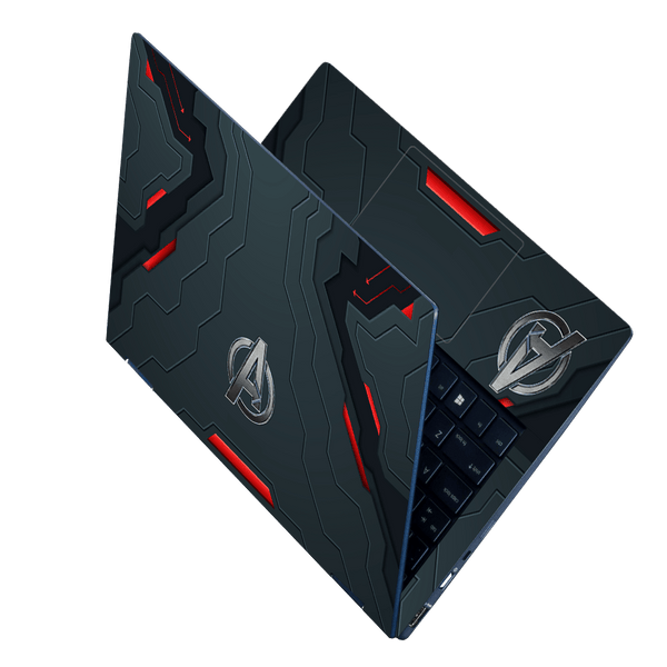 Laptop Skin - Gaming Background Black Red a Logo