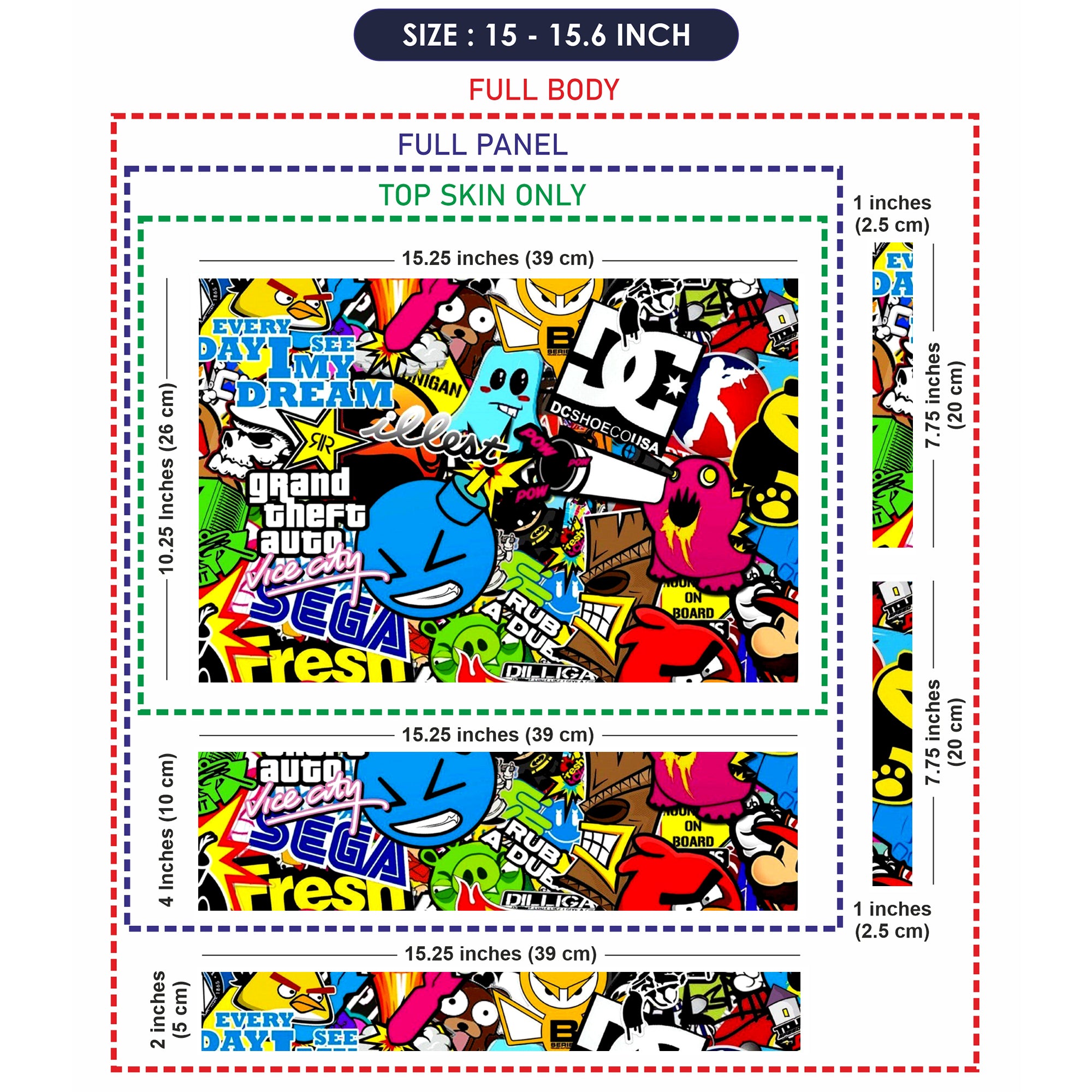 Sticker Bombing Notebook Shop Dg Sticker Bomb Laptop Skin | Buy Online Now – SkinsLegend