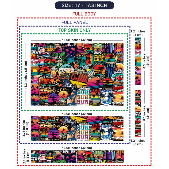 Laptop Skin - Beach Time Sticker Bomb