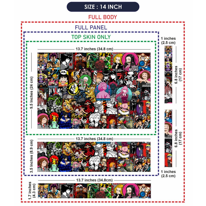 Laptop Skin - Anime Siper Sticker Bomb