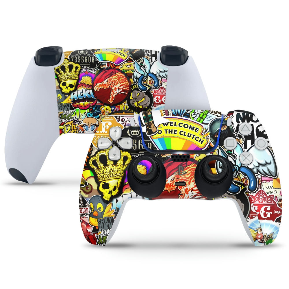 Sticker Bomb Ps4 Controller PlayStation 5 Controller Skin - Sticker Bomb Dragon – SkinsLegend