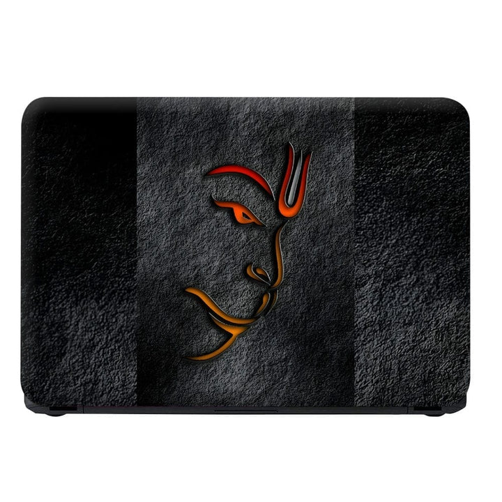 Laptop Skin - Lord Hanuman Black Rock Design