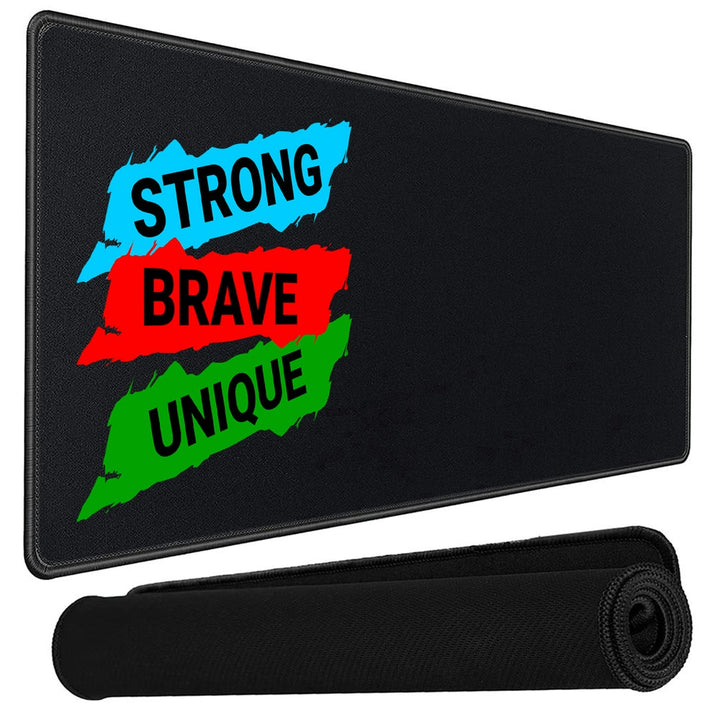 Anti-Slip Extended Desk Mat Gaming Mouse Pad - Strong Brave Unique