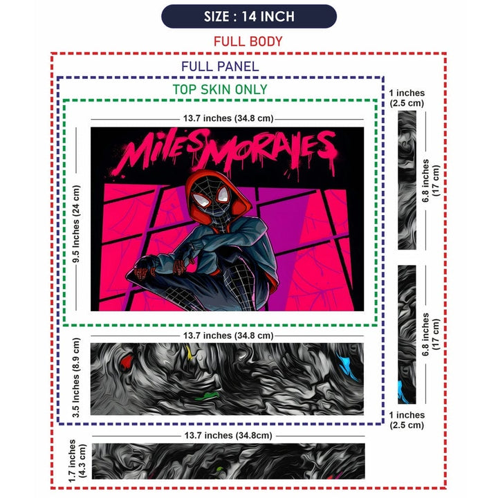 Laptop Skin - Miles Morals Thinking Reddish Art