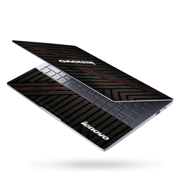 Laptop Skin - Silver Lenovo on Black Bars