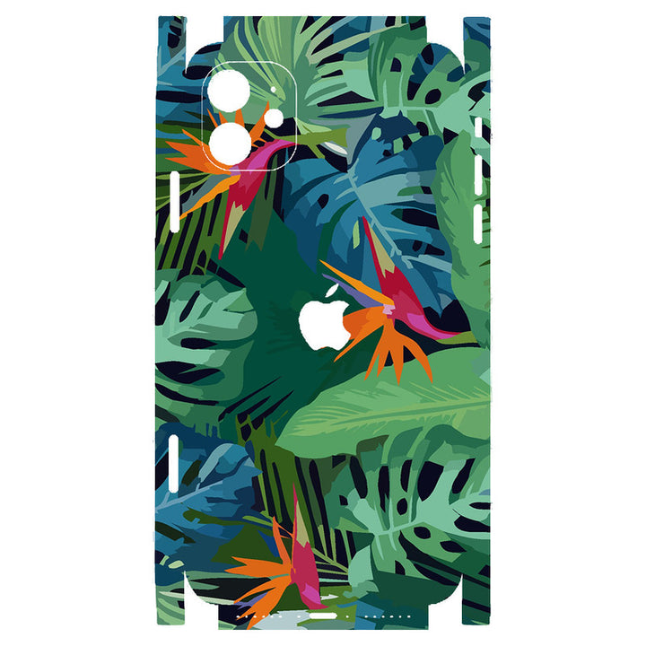 Apple iPhone Skin Wrap - Green Big Leaves - SkinsLegend