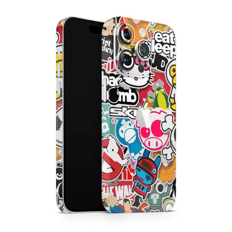 Iphone. Front Sticker Apple iPhone Skin Wrap - Sticker Bomb – SkinsLegend