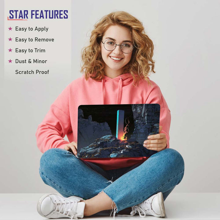 Full Panel Laptop Skin - Astronaut Fire