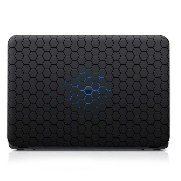 Full Panel Laptop Skin - Black Octagon