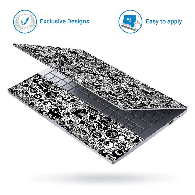 Full Panel Laptop Skin - Black Stickers – SkinsLegend