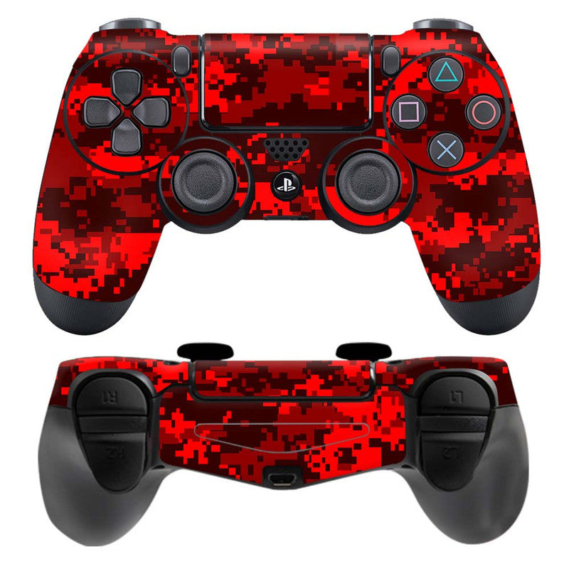 Skin Wrap Vinyl Sticker for DualShock 4 Wireless Controller- Camo Red ...
