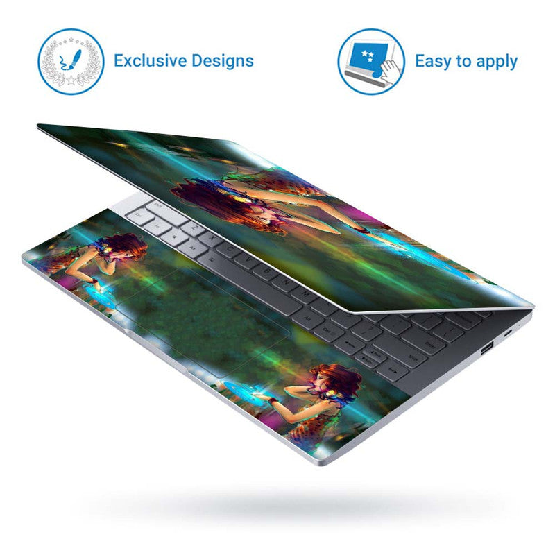 Full Panel Laptop Skin - DJ Girl – SkinsLegend