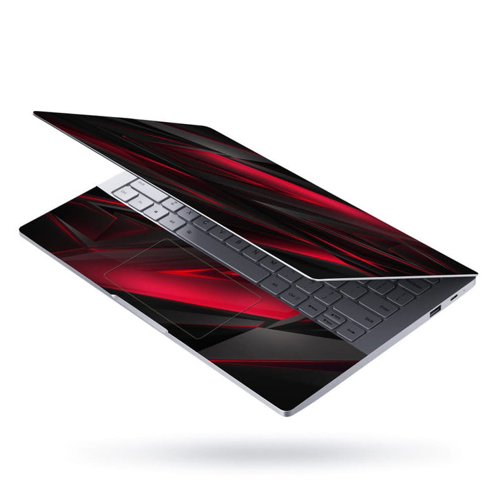 Laptop Skin - Grey Red 3D Abstract