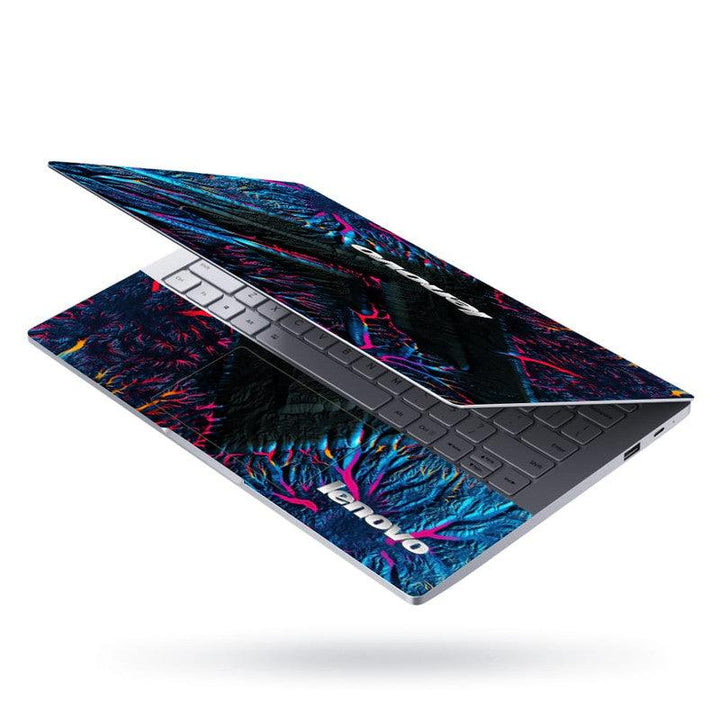 Laptop Skin - V Shape Multicolor Lava Abstract Lenovo
