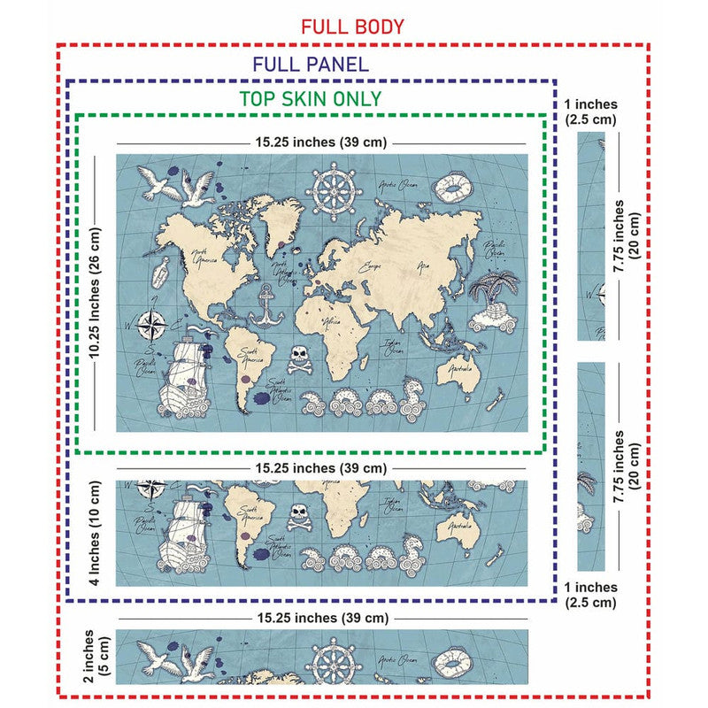 Skin Sheet Map Laptop Skin - Hand Drawn Vintage World Map – SkinsLegend