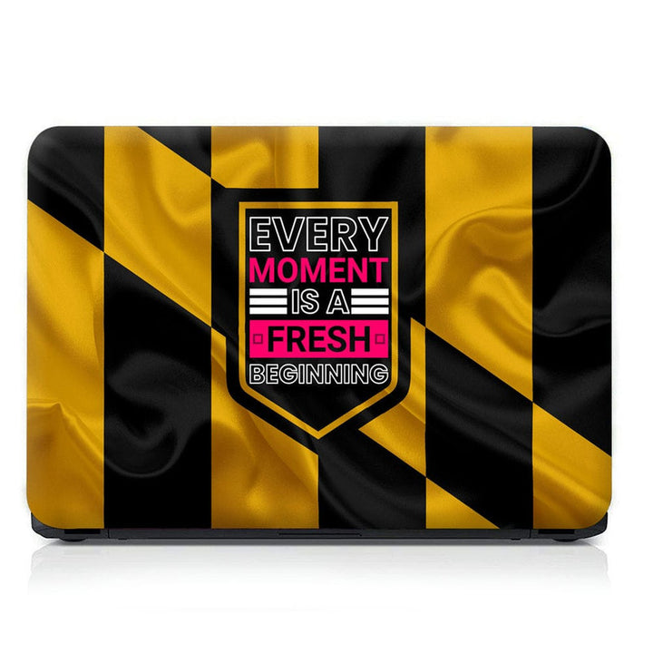 Laptop Skin - Every Moment Yellow Black Flag