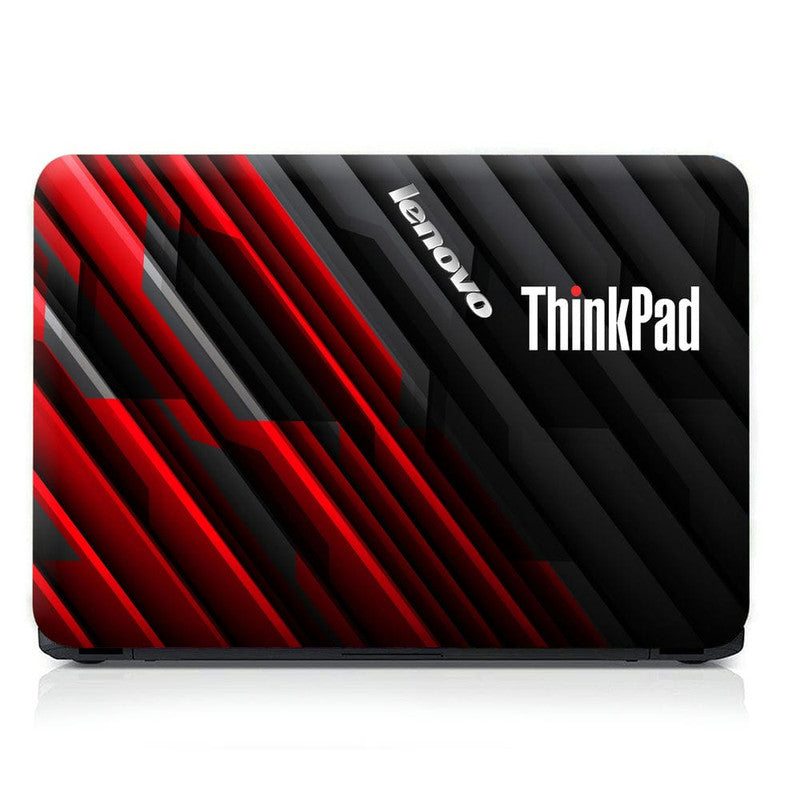 Laptop Skin - Lenovo Think Pad Black Red Stripes for 15.6 inch Laptop ...