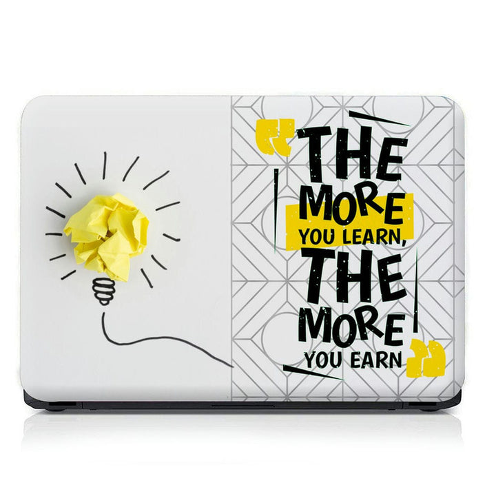 Laptop Skin - The More You Learn Quotes