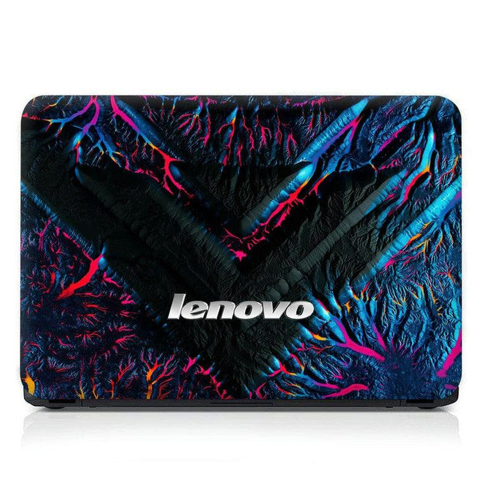 Laptop Skin - V Shape Multicolor Lava Abstract Lenovo