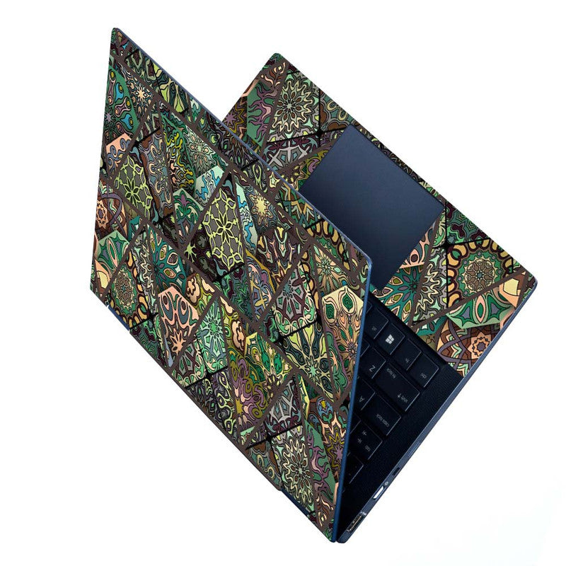 Full Panel Laptop Skin - Mosaic Texture Triangle Art – SkinsLegend