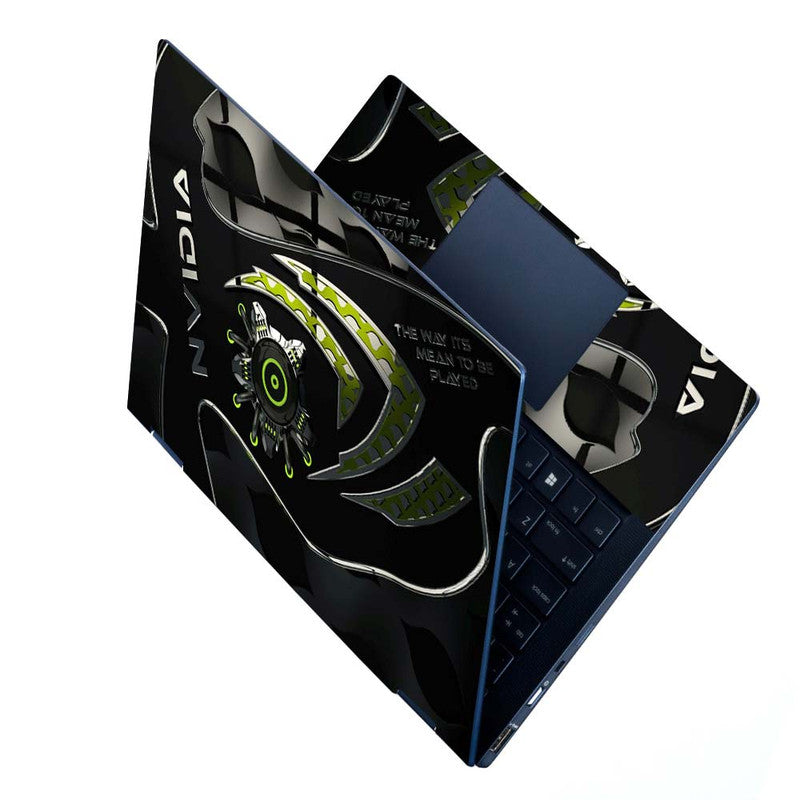 Full Panel Laptop Skin - Nvidia Gear Black – SkinsLegend