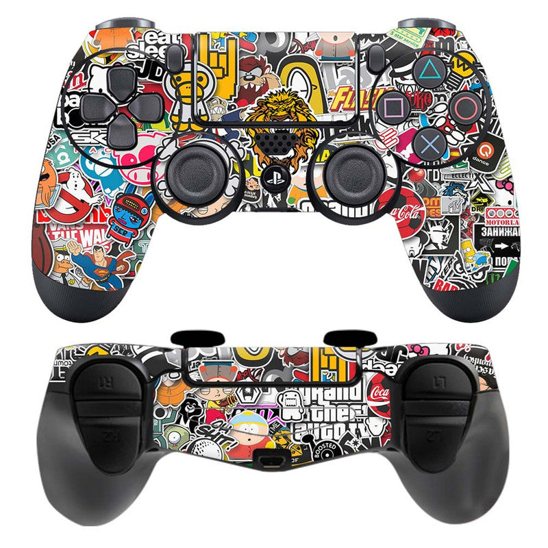 Skin Wrap Vinyl Sticker for DualShock 4 Wireless Controller- Sticker B ...