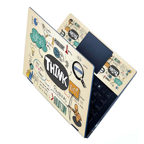 Full Panel Laptop Skin - Think Doodle