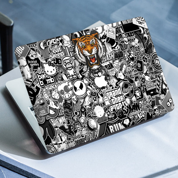 Sticker Bombing Notebook Elevate Your Laptop Style with Vibrant Sticker Bomb Skins | SkinsLegend