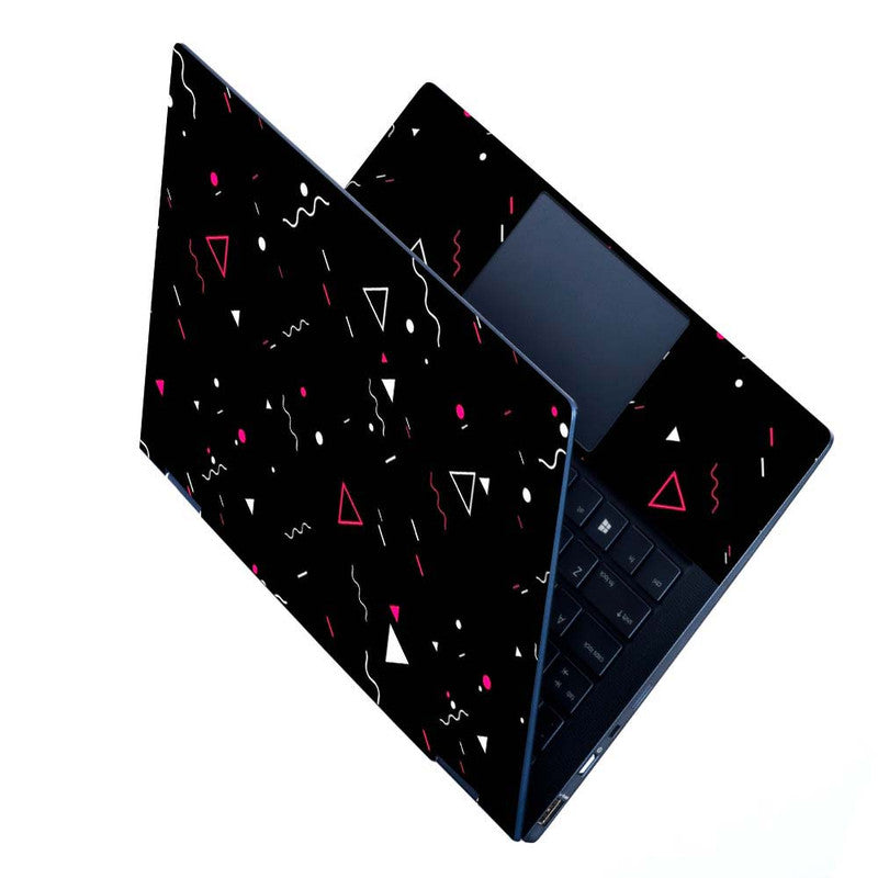 Full Panel Laptop Skin - Triangle Spiral on Black – SkinsLegend