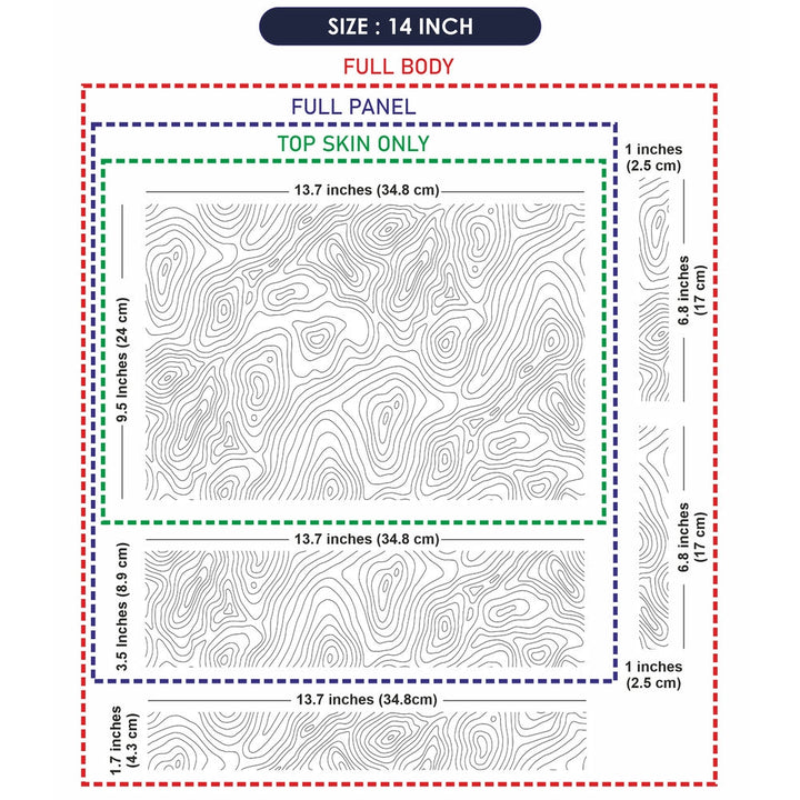 Laptop Skin - Topography Pattern TP16